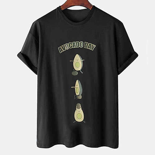 Men's Unisex Tee T shirt Hot Stamping Graphic Prints Avocado Plus Size Print Short Sleeve Casual Tops Cotton Basic Designer Big and Tall Black
Men's Unisex Tee T shirt Hot Stamping Graphic Prints Avocado Plus Size Print Short Sleeve Casual Tops Cotton Basic Designer Big and Tall Black