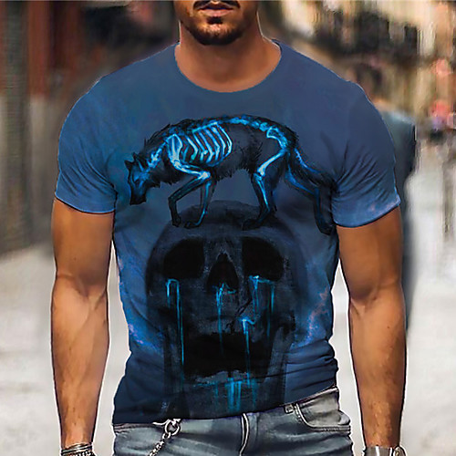 Men's Tee T shirt Shirt 3D Print Graphic Prints Wolf Print Short Sleeve Daily Tops Casual Designer Big and Tall Blue
Men's Tee T shirt Shirt 3D Print Graphic Prints Wolf Print Short Sleeve Daily Tops Casual Designer Big and Tall Blue
