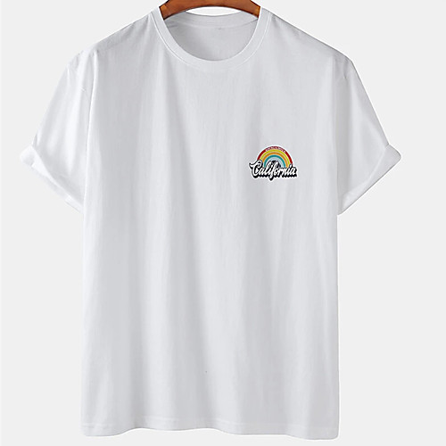 Men's Unisex Tee T shirt Hot Stamping Rainbow Graphic Prints Plus Size Print Short Sleeve Casual Tops Cotton Basic Designer Big and Tall White Black Gray
Men's Unisex Tee T shirt Hot Stamping Rainbow Graphic Prints Plus Size Print Short Sleeve Casual Tops Cotton Basic Designer Big and Tall White Black Gray