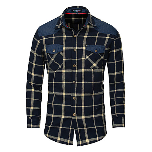 Men's Shirt Lattice Button-Down Long Sleeve Casual Tops 100% Cotton Lightweight Casual Fashion Breathable Khaki
Men's Shirt Lattice Button-Down Long Sleeve Casual Tops 100% Cotton Lightweight Casual Fashion Breathable Khaki
