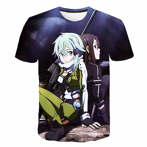 Inspired by SAO Swords Art Online Anime Cartoon 100% Polyester 3D 3D Harajuku Graphic T shirt For Women's / Men's
Inspired by SAO Swords Art Online Anime Cartoon 100% Polyester 3D 3D Harajuku Graphic T shirt For Women's / Men's
