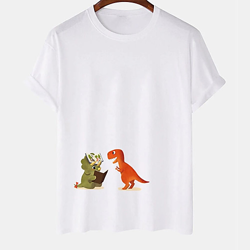 Men's Unisex Tee T shirt Hot Stamping Graphic Prints Dinosaur Animal Plus Size Print Short Sleeve Casual Tops Cotton Basic Designer Big and Tall White Black Khaki
Men's Unisex Tee T shirt Hot Stamping Graphic Prints Dinosaur Animal Plus Size Print Short Sleeve Casual Tops Cotton Basic Designer Big and Tall White Black Khaki