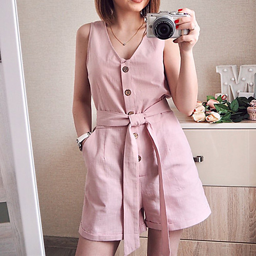 Women's Casual / Daily 2021 Blushing Pink Red Wine Orange Jumpsuit Solid Color Cotton
Women's Casual / Daily 2021 Blushing Pink Red Wine Orange Jumpsuit Solid Color Cotton
