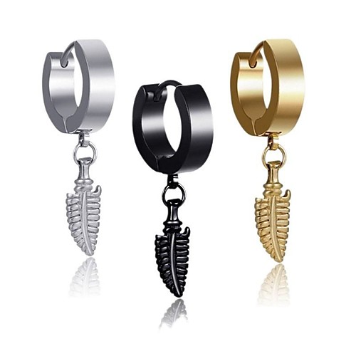 Men's Earrings Classic Holiday Birthday Stylish Simple Stainless Steel Earrings Jewelry Silver / Gold / Black For Street Formal Date Festival 1pc
Men's Earrings Classic Holiday Birthday Stylish Simple Stainless Steel Earrings Jewelry Silver / Gold / Black For Street Formal Date Festival 1pc