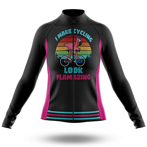 21Grams Women's Long Sleeve Cycling Jersey Spandex Black Animal Bike Top Mountain Bike MTB Road Bike Cycling Quick Dry Moisture Wicking Sports Clothing Apparel / Stretchy / Athleisure
21Grams Women's Long Sleeve Cycling Jersey Spandex Black Animal Bike Top Mountain Bike MTB Road Bike Cycling Quick Dry Moisture Wicking Sports Clothing Apparel / Stretchy / Athleisure