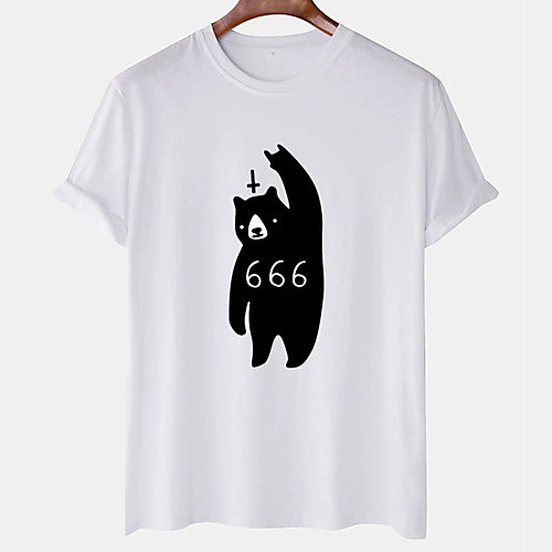 Men's Unisex Tee T shirt Hot Stamping Graphic Prints Bear Letter Plus Size Print Short Sleeve Casual Tops Cotton Basic Designer Big and Tall White
Men's Unisex Tee T shirt Hot Stamping Graphic Prints Bear Letter Plus Size Print Short Sleeve Casual Tops Cotton Basic Designer Big and Tall White