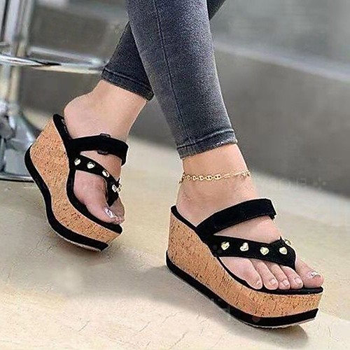 Women's Sandals Wedge Sandals Platform Sandals Wedge Heel Round Toe PU Solid Colored White Black Gold
Women's Sandals Wedge Sandals Platform Sandals Wedge Heel Round Toe PU Solid Colored White Black Gold
