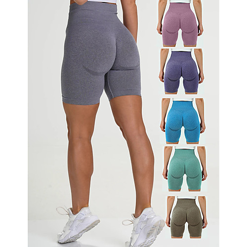 Women's High Waist Yoga Shorts Seamless Shorts Tummy Control Butt Lift 4 Way Stretch Purple Red Blue Nylon Fitness Gym Workout Running Sports Activewear High Elasticity Slim / Moisture Wicking
Women's High Waist Yoga Shorts Seamless Shorts Tummy Control Butt Lift 4 Way Stretch Purple Red Blue Nylon Fitness Gym Workout Running Sports Activewear High Elasticity Slim / Moisture Wicking