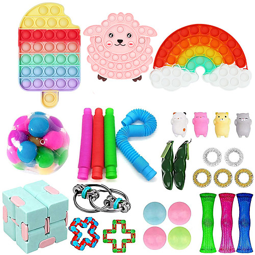 30PCS Silicone Push pop Bubble Fidget Toy Autism Special Needs Stress Reliever Squeeze Sensory Tools to Relieve Emotional Stress for Kids Adults
30PCS Silicone Push pop Bubble Fidget Toy Autism Special Needs Stress Reliever Squeeze Sensory Tools to Relieve Emotional Stress for Kids Adults