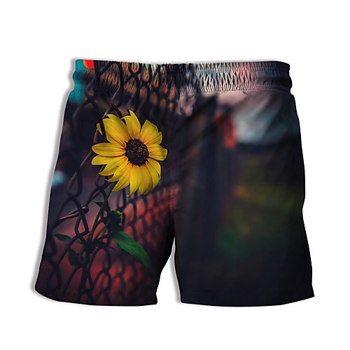 Men's Casual Designer Quick Dry Breathable Beach Swimming Pool Bermuda shorts Board Shorts Pants Flower / Floral Graphic Prints Sunflower Short 3D Print Drawstring Elastic Waist Black / Summer
Men's Casual Designer Quick Dry Breathable Beach Swimming Pool Bermuda shorts Board Shorts Pants Flower / Floral Graphic Prints Sunflower Short 3D Print Drawstring Elastic Waist Black / Summer