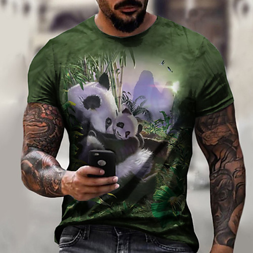 Men's Tee T shirt Shirt 3D Print Graphic Panda Plus Size Short Sleeve Casual Tops Basic Designer Slim Fit Big and Tall Gray Green
Men's Tee T shirt Shirt 3D Print Graphic Panda Plus Size Short Sleeve Casual Tops Basic Designer Slim Fit Big and Tall Gray Green
