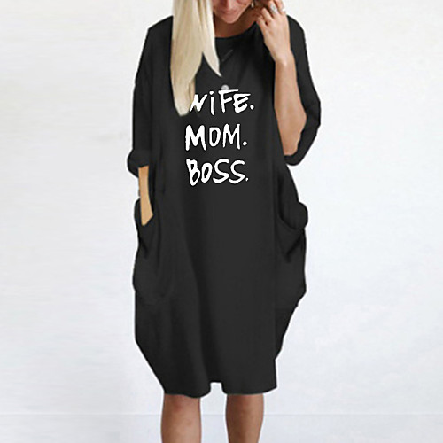 Women's T Shirt Dress Tee Dress Knee Length Dress Blue Yellow Fuchsia Gray Green White Black Long Sleeve Letter Spring Summer Round Neck Casual Oversized 2021 S M L XL XXL 3XL 4XL 5XL
Women's T Shirt Dress Tee Dress Knee Length Dress Blue Yellow Fuchsia Gray Green White Black Long Sleeve Letter Spring Summer Round Neck Casual Oversized 2021 S M L XL XXL 3XL 4XL 5XL