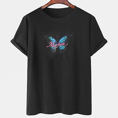 Men's Unisex Tee T shirt Hot Stamping Butterfly Graphic Prints Animal Plus Size Print Short Sleeve Casual Tops Cotton Basic Designer Big and Tall Black Light gray
Men's Unisex Tee T shirt Hot Stamping Butterfly Graphic Prints Animal Plus Size Print Short Sleeve Casual Tops Cotton Basic Designer Big and Tall Black Light gray