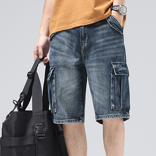 Men's Stylish Sporty Casual / Sporty Streetwear Comfort Daily Sports Jeans Shorts Pants Solid Color Knee Length Pocket Blue
Men's Stylish Sporty Casual / Sporty Streetwear Comfort Daily Sports Jeans Shorts Pants Solid Color Knee Length Pocket Blue