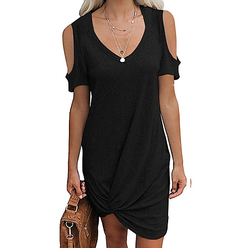 Women's T Shirt Dress Tee Dress Short Mini Dress White Light gray Black Dark Gray Navy Blue Light Blue Short Sleeve Solid Color Summer Boat Neck Casual Holiday 2021 S M L XL XXL
Women's T Shirt Dress Tee Dress Short Mini Dress White Light gray Black Dark Gray Navy Blue Light Blue Short Sleeve Solid Color Summer Boat Neck Casual Holiday 2021 S M L XL XXL