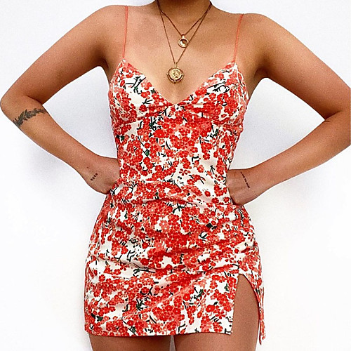 Women's Strap Dress Short Mini Dress Blue Yellow White Black Red Sleeveless Floral Split Print Summer V Neck Casual Sexy 2021 S M L XL
Women's Strap Dress Short Mini Dress Blue Yellow White Black Red Sleeveless Floral Split Print Summer V Neck Casual Sexy 2021 S M L XL