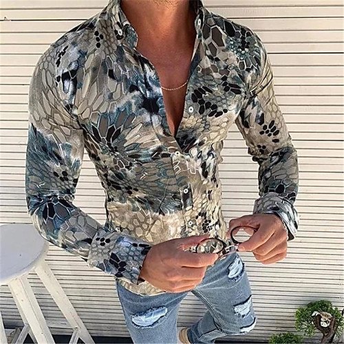 Men's Shirt Floral Button-Down Long Sleeve Casual Tops Casual Fashion Breathable Comfortable Gray
Men's Shirt Floral Button-Down Long Sleeve Casual Tops Casual Fashion Breathable Comfortable Gray