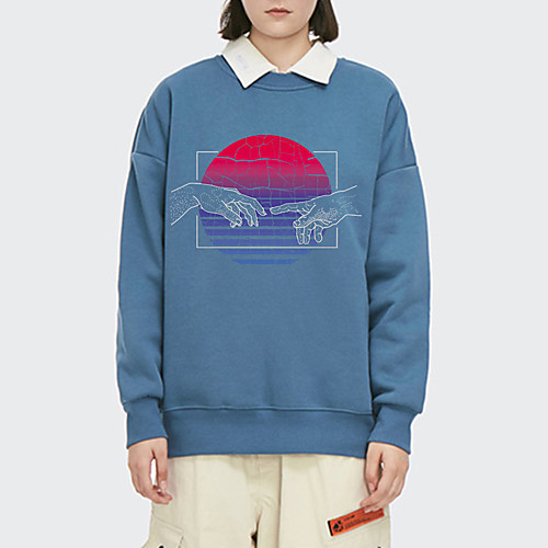 Women's Pullover Sweatshirt Person Print Daily Other Prints Basic Hoodies Sweatshirts Loose Blue Blushing Pink White
Women's Pullover Sweatshirt Person Print Daily Other Prints Basic Hoodies Sweatshirts Loose Blue Blushing Pink White