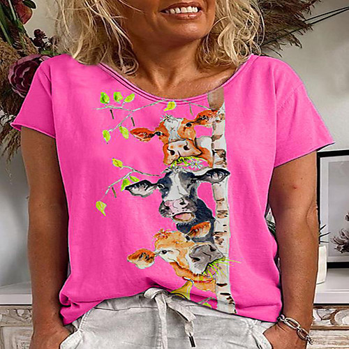 Women's Plus Size Tops T shirt Pattern Short Sleeve Round Neck Yellow White Red Big Size L XL 2XL 3XL
Women's Plus Size Tops T shirt Pattern Short Sleeve Round Neck Yellow White Red Big Size L XL 2XL 3XL