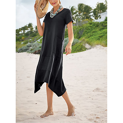 Women's A Line Dress Knee Length Dress Blushing Pink Sky Blue Black Brown Short Sleeve Solid Color Summer Casual 2021 S M L XL XXL XXXL
Women's A Line Dress Knee Length Dress Blushing Pink Sky Blue Black Brown Short Sleeve Solid Color Summer Casual 2021 S M L XL XXL XXXL
