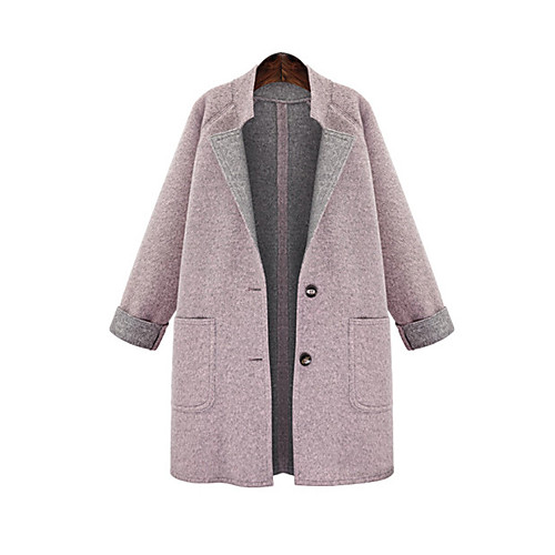 Women's Coat Daily Wear Fall Winter Long Coat Regular Fit Casual Jacket Solid Color Pocket Blushing Pink / Spring
Women's Coat Daily Wear Fall Winter Long Coat Regular Fit Casual Jacket Solid Color Pocket Blushing Pink / Spring