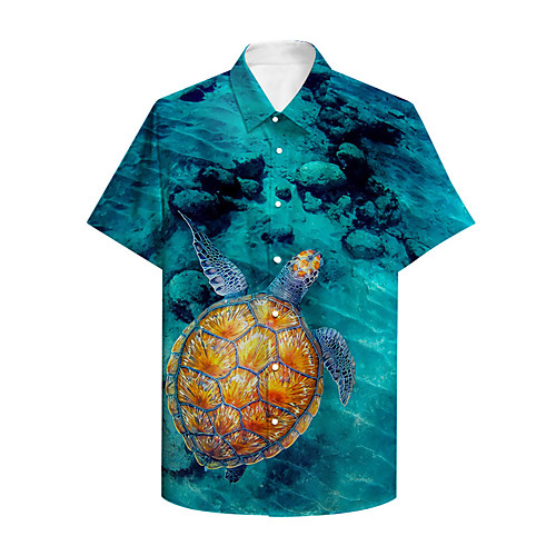 Men's Shirt 3D Print Tortoise Animal Plus Size 3D Print Button-Down Short Sleeve Casual Tops Casual Fashion Breathable Comfortable Blue / Sports
Men's Shirt 3D Print Tortoise Animal Plus Size 3D Print Button-Down Short Sleeve Casual Tops Casual Fashion Breathable Comfortable Blue / Sports