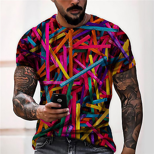 Men's Unisex Tee T shirt Shirt 3D Print Graphic Prints Geometry Print Short Sleeve Daily Tops Casual Designer Big and Tall Rainbow
Men's Unisex Tee T shirt Shirt 3D Print Graphic Prints Geometry Print Short Sleeve Daily Tops Casual Designer Big and Tall Rainbow