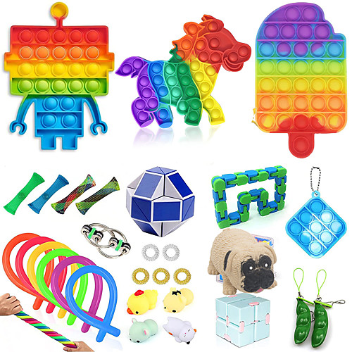 30PCS Silicone Autism Special Needs Stress Reliever Squeeze Sensory Tools to Relieve Emotional Stress for Kids Adults
30PCS Silicone Autism Special Needs Stress Reliever Squeeze Sensory Tools to Relieve Emotional Stress for Kids Adults