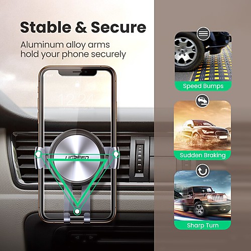 UGREEN Phone Holder Stand Mount Car Car Holder Gravity Type Silicone Aluminum Alloy Phone Accessory iPhone 12 11 Pro Xs Xs Max Xr X 8 Samsung Glaxy S21 S20 Note20
UGREEN Phone Holder Stand Mount Car Car Holder Gravity Type Silicone Aluminum Alloy Phone Accessory iPhone 12 11 Pro Xs Xs Max Xr X 8 Samsung Glaxy S21 S20 Note20