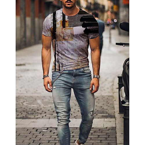 Men's Tee T shirt Shirt 3D Print 3D Graphic Prints Print Short Sleeve Daily Tops Casual Designer Big and Tall Round Neck Blue Yellow Gray / Summer
Men's Tee T shirt Shirt 3D Print 3D Graphic Prints Print Short Sleeve Daily Tops Casual Designer Big and Tall Round Neck Blue Yellow Gray / Summer
