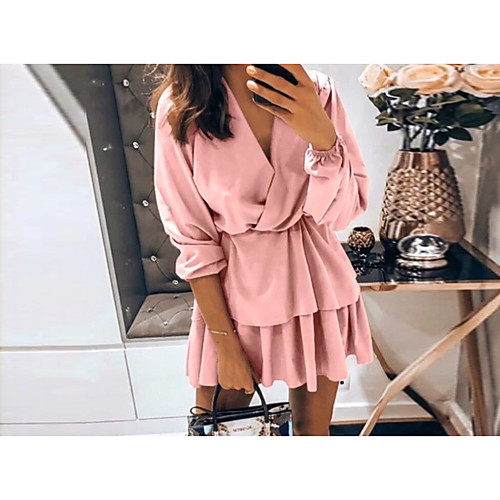 Women's A Line Dress Short Mini Dress Blushing Pink Black Long Sleeve Solid Color Summer Casual 2021 S M L XL XXL
Women's A Line Dress Short Mini Dress Blushing Pink Black Long Sleeve Solid Color Summer Casual 2021 S M L XL XXL