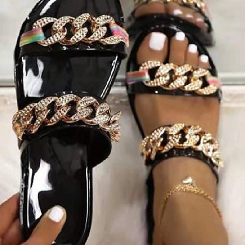 Women's Sandals Outdoor Slippers Flat Heel Round Toe PU Solid Colored White Black
Women's Sandals Outdoor Slippers Flat Heel Round Toe PU Solid Colored White Black