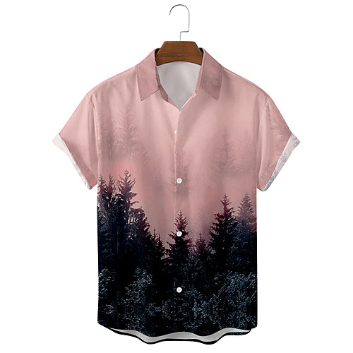 Men's Shirt 3D Print Tree Plus Size 3D Print Button-Down Short Sleeve Casual Tops Casual Fashion Breathable Comfortable Blushing Pink / Sports
Men's Shirt 3D Print Tree Plus Size 3D Print Button-Down Short Sleeve Casual Tops Casual Fashion Breathable Comfortable Blushing Pink / Sports