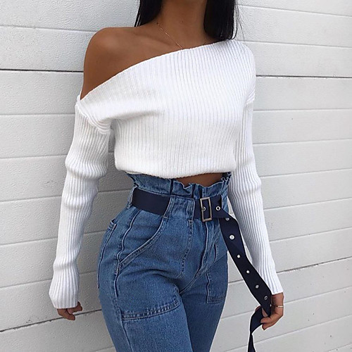 Women's Solid Color Sweater Long Sleeve Sweater Cardigans Straight Collar White
Women's Solid Color Sweater Long Sleeve Sweater Cardigans Straight Collar White