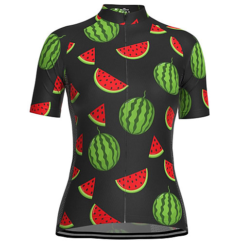 21Grams Women's Short Sleeve Cycling Jersey Summer Spandex Polyester Black / Green Fruit Bike Jersey Top Mountain Bike MTB Road Bike Cycling Quick Dry Moisture Wicking Breathable Sports Clothing
21Grams Women's Short Sleeve Cycling Jersey Summer Spandex Polyester Black / Green Fruit Bike Jersey Top Mountain Bike MTB Road Bike Cycling Quick Dry Moisture Wicking Breathable Sports Clothing
