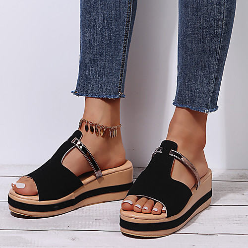 Women's Sandals Wedge Sandals Platform Sandals Wedge Heel Daily PU Solid Colored White Black Gold
Women's Sandals Wedge Sandals Platform Sandals Wedge Heel Daily PU Solid Colored White Black Gold