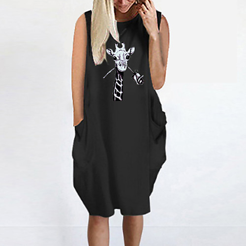 Women's T Shirt Dress Tee Dress Knee Length Dress Blue Yellow Fuchsia Gray Green White Black Sleeveless Floral Animal Summer Round Neck Casual Oversized 2021 S M L XL XXL 3XL 4XL 5XL
Women's T Shirt Dress Tee Dress Knee Length Dress Blue Yellow Fuchsia Gray Green White Black Sleeveless Floral Animal Summer Round Neck Casual Oversized 2021 S M L XL XXL 3XL 4XL 5XL