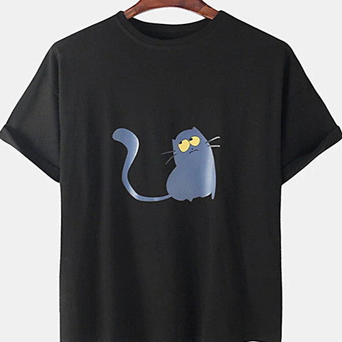 Men's Unisex Tee T shirt Hot Stamping Cat Plus Size Print Short Sleeve Casual Tops Cotton Basic Designer Big and Tall White Black
Men's Unisex Tee T shirt Hot Stamping Cat Plus Size Print Short Sleeve Casual Tops Cotton Basic Designer Big and Tall White Black