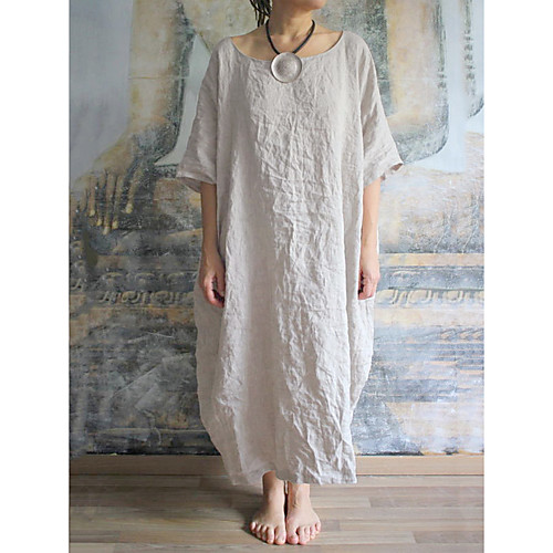 Women's Loose Maxi long Dress White Short Sleeve Solid Color Summer Casual / Daily Loose 2021 S M L XL XXL
Women's Loose Maxi long Dress White Short Sleeve Solid Color Summer Casual / Daily Loose 2021 S M L XL XXL