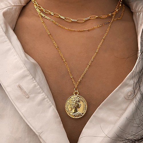 Women's Pendant Necklace Necklace Stacking Stackable Face Fashion Vintage European Trendy Alloy Gold 38-50 cm Necklace Jewelry For Anniversary Street Prom Birthday Party Festival
Women's Pendant Necklace Necklace Stacking Stackable Face Fashion Vintage European Trendy Alloy Gold 38-50 cm Necklace Jewelry For Anniversary Street Prom Birthday Party Festival