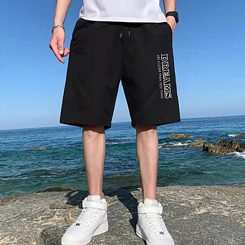 Men's Shorts Sports Casual Daily Shorts Pants Letter Short Drawstring Pocket Print Black
Men's Shorts Sports Casual Daily Shorts Pants Letter Short Drawstring Pocket Print Black