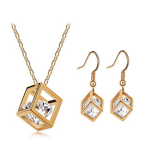 Women's Cubic Zirconia Jewelry Set Geometrical Flower Fashion Earrings Jewelry Gold For Anniversary Gift Prom Festival 1 set
Women's Cubic Zirconia Jewelry Set Geometrical Flower Fashion Earrings Jewelry Gold For Anniversary Gift Prom Festival 1 set