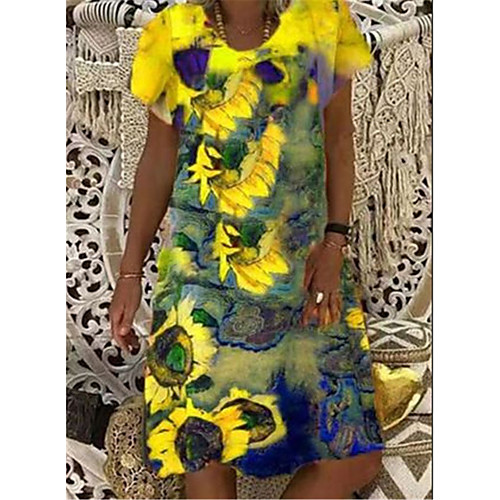 Women's A Line Dress Knee Length Dress Blue Yellow Royal Blue Red Light Blue Short Sleeve Floral Tie Dye Summer Round Neck Elegant Casual 2021 S M L XL XXL 3XL 4XL 5XL
Women's A Line Dress Knee Length Dress Blue Yellow Royal Blue Red Light Blue Short Sleeve Floral Tie Dye Summer Round Neck Elegant Casual 2021 S M L XL XXL 3XL 4XL 5XL