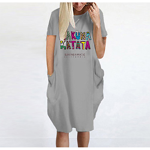 Women's T Shirt Dress Tee Dress Knee Length Dress Blue Yellow Fuchsia Gray Green White Black Short Sleeve Letter Spring Summer Round Neck Casual Oversized 2021 S M L XL XXL 3XL 4XL 5XL
Women's T Shirt Dress Tee Dress Knee Length Dress Blue Yellow Fuchsia Gray Green White Black Short Sleeve Letter Spring Summer Round Neck Casual Oversized 2021 S M L XL XXL 3XL 4XL 5XL