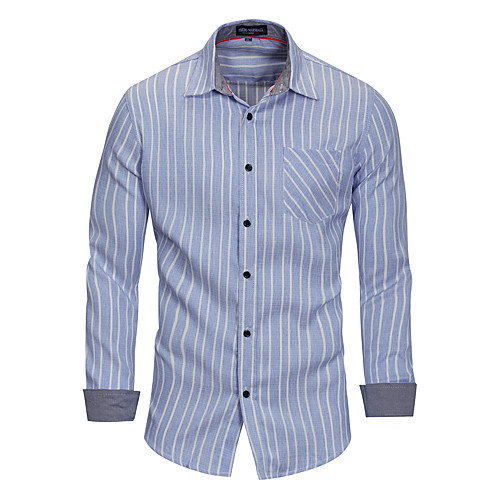 Men's Shirt Striped Button-Down Long Sleeve Casual Tops 100% Cotton Lightweight Casual Fashion Breathable Blue Gray
Men's Shirt Striped Button-Down Long Sleeve Casual Tops 100% Cotton Lightweight Casual Fashion Breathable Blue Gray