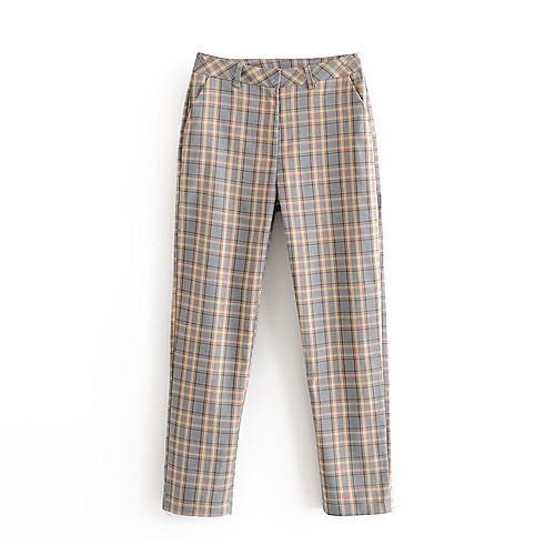 Women's Coat Office / Career Spring Summer Regular Coat Regular Fit Casual / Daily Jacket Plaid / Check Pocket Suit pants
Women's Coat Office / Career Spring Summer Regular Coat Regular Fit Casual / Daily Jacket Plaid / Check Pocket Suit pants