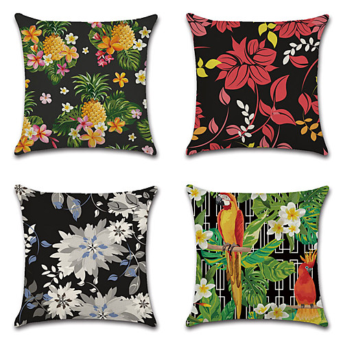 Floral Double Side Cushion Cover 4PC Soft Decorative Square Throw Pillow Cover Cushion Case Pillowcase for Bedroom Livingroom Superior Quality Machine Washable Outdoor Cushion for Sofa Couch Bed Chair
Floral Double Side Cushion Cover 4PC Soft Decorative Square Throw Pillow Cover Cushion Case Pillowcase for Bedroom Livingroom Superior Quality Machine Washable Outdoor Cushion for Sofa Couch Bed Chair