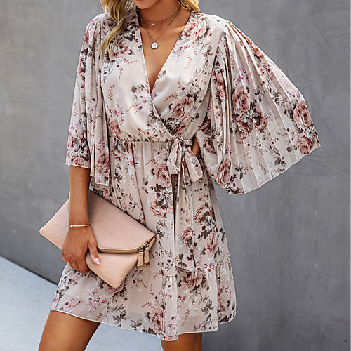 Women's A Line Dress Knee Length Dress Apricot Dark Blue Long Sleeve Floral Spring Summer V Neck Casual Butterfly Sleeves 2021 S M L XL XXL XXXL 4XL 5XL
Women's A Line Dress Knee Length Dress Apricot Dark Blue Long Sleeve Floral Spring Summer V Neck Casual Butterfly Sleeves 2021 S M L XL XXL XXXL 4XL 5XL