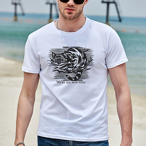 Men's Tee T shirt Hot Stamping Cat Graphic Prints Plus Size Print Short Sleeve Casual Tops Cotton Basic Designer Big and Tall White
Men's Tee T shirt Hot Stamping Cat Graphic Prints Plus Size Print Short Sleeve Casual Tops Cotton Basic Designer Big and Tall White