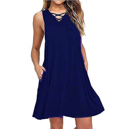 Women's A Line Dress Knee Length Dress Blue Purple Red Wine Brick red Black Dark Gray Army Green Sleeveless Solid Color Spring Summer Casual / Daily 2021 S M L XL XXL
Women's A Line Dress Knee Length Dress Blue Purple Red Wine Brick red Black Dark Gray Army Green Sleeveless Solid Color Spring Summer Casual / Daily 2021 S M L XL XXL